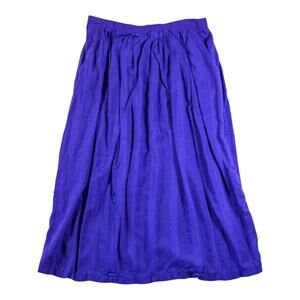 80s C.E. Stanton cobalt blue midi skirt